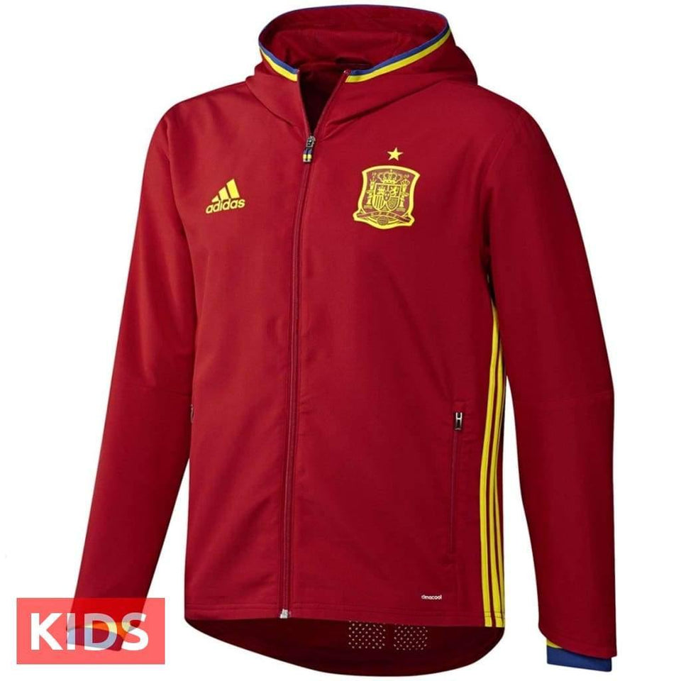 Kids - Spain Presentation Soccer Tracksuit Euro 2016 - Adidas - SoccerTracksuits.com