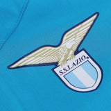 Lazio Mizuno soccer tracksuit light blue featuring the S.S. Lazio emblem in detailed design
