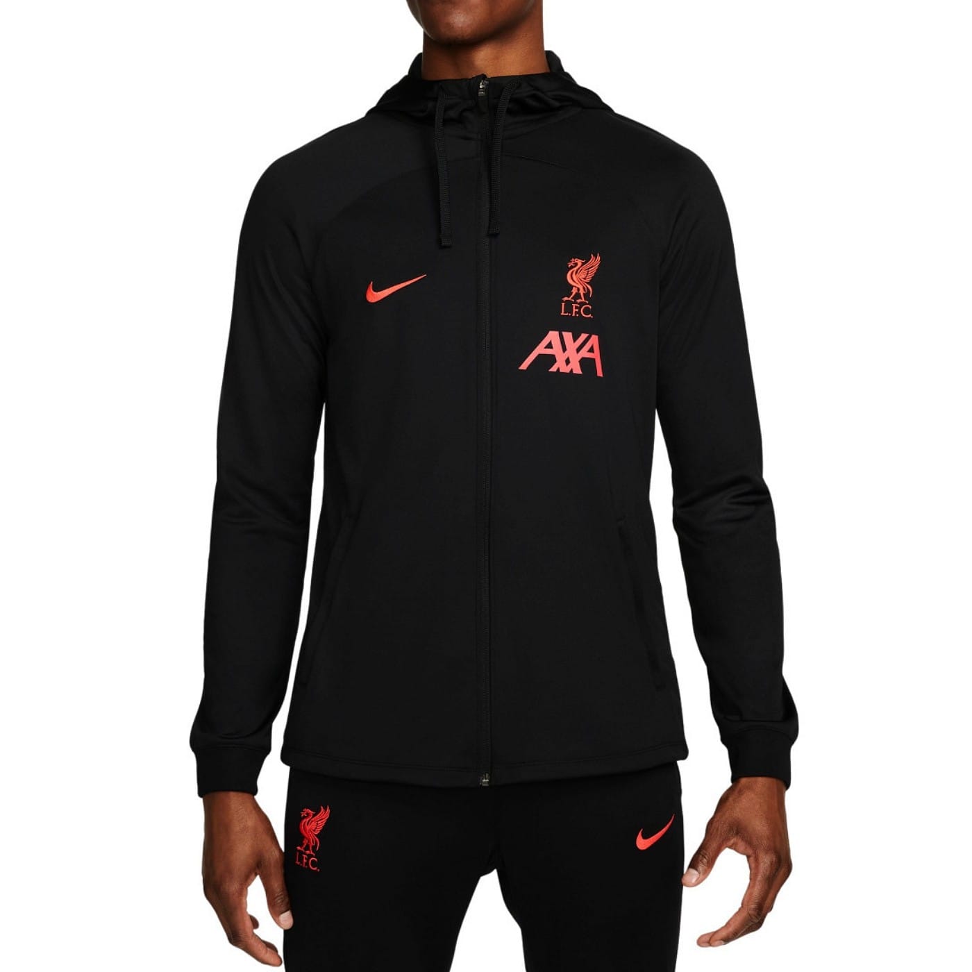 Buy now black Liverpool presentation soccer tracksuit 2022/2023