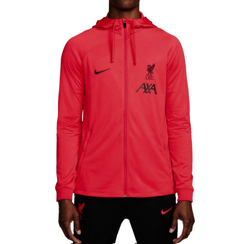 Präsentations-Trainingsanzug Liverpool FC 2022/23 rot/schwarz mit Kapuze - Nike