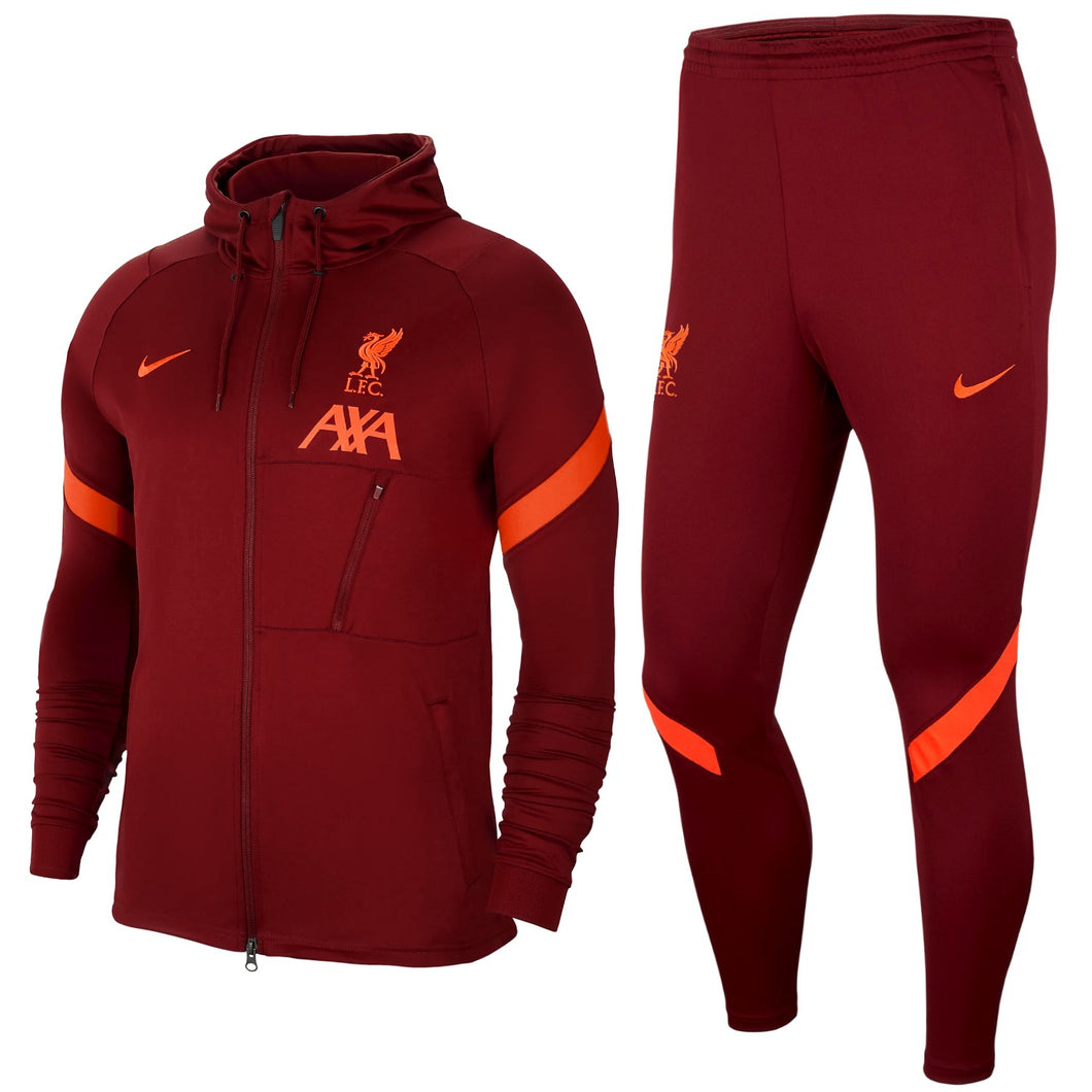 Liverpool FC hooded presentation soccer tracksuit 2021/22 red - Nike