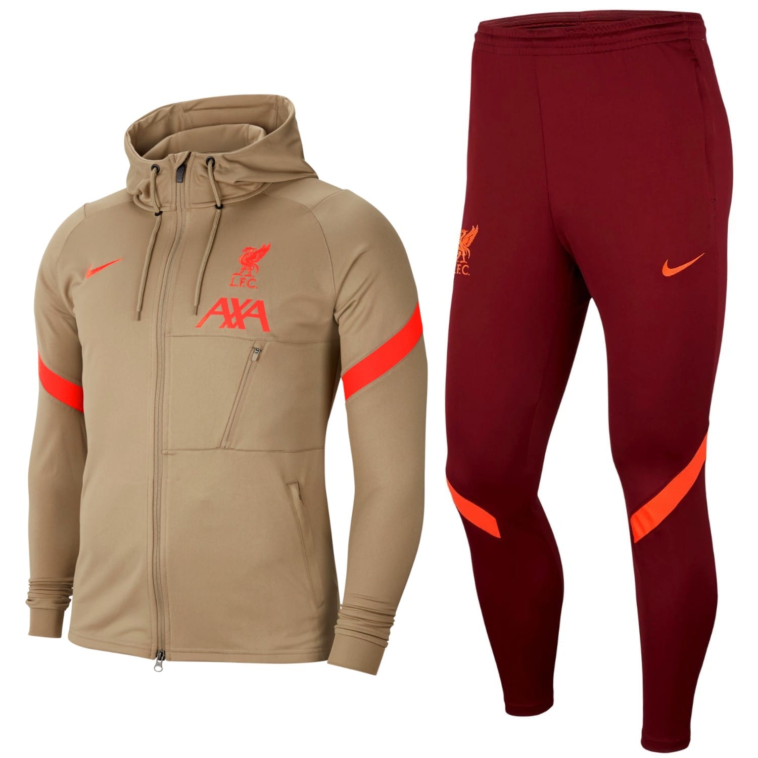 Buy now red Liverpool presentation soccer tracksuit 2021/22 Nike