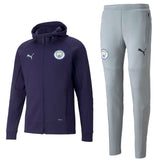 Manchester City hooded Casual presentation tracksuit 2022 navy/grey - Puma
