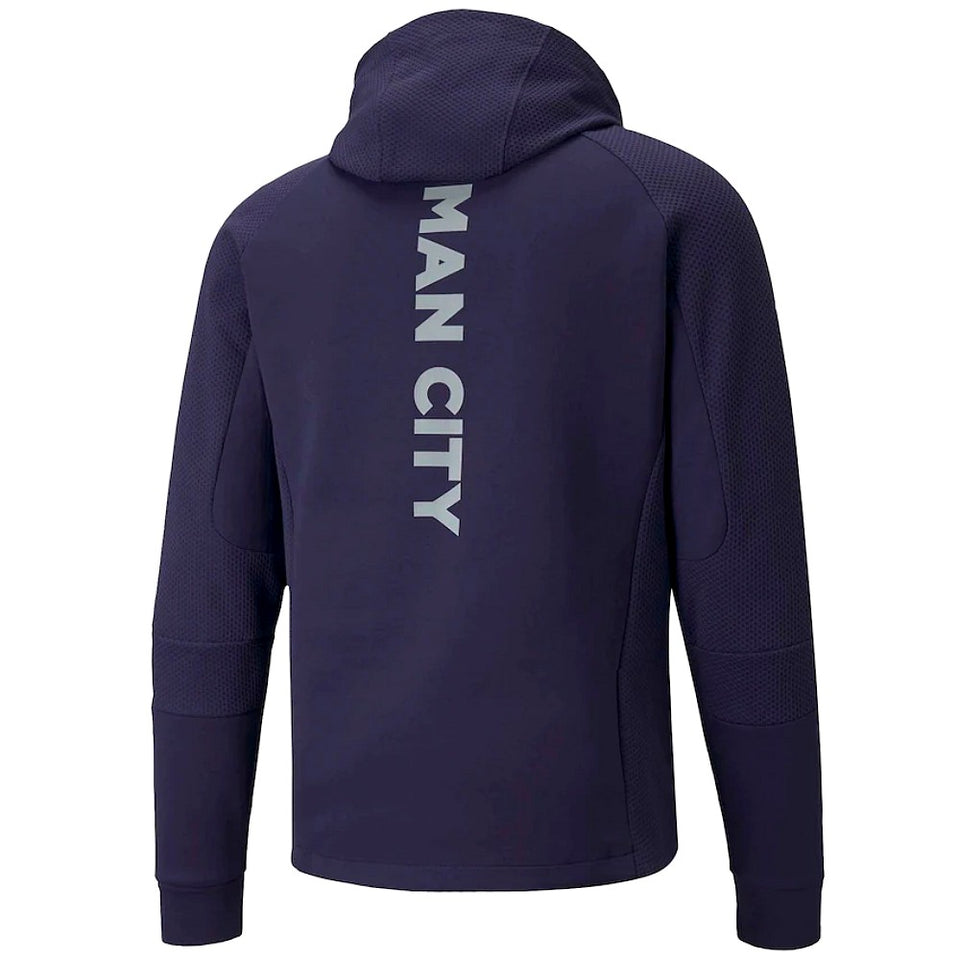 Manchester City hooded Casual presentation tracksuit 2022 navy/grey - Puma