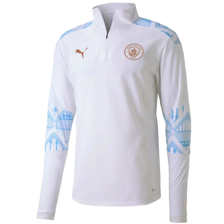 Manchester City white/grey pre-match technical tracksuit 2020/21 - Puma