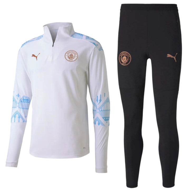 Manchester City white/grey pre-match technical tracksuit 2020/21 - Puma