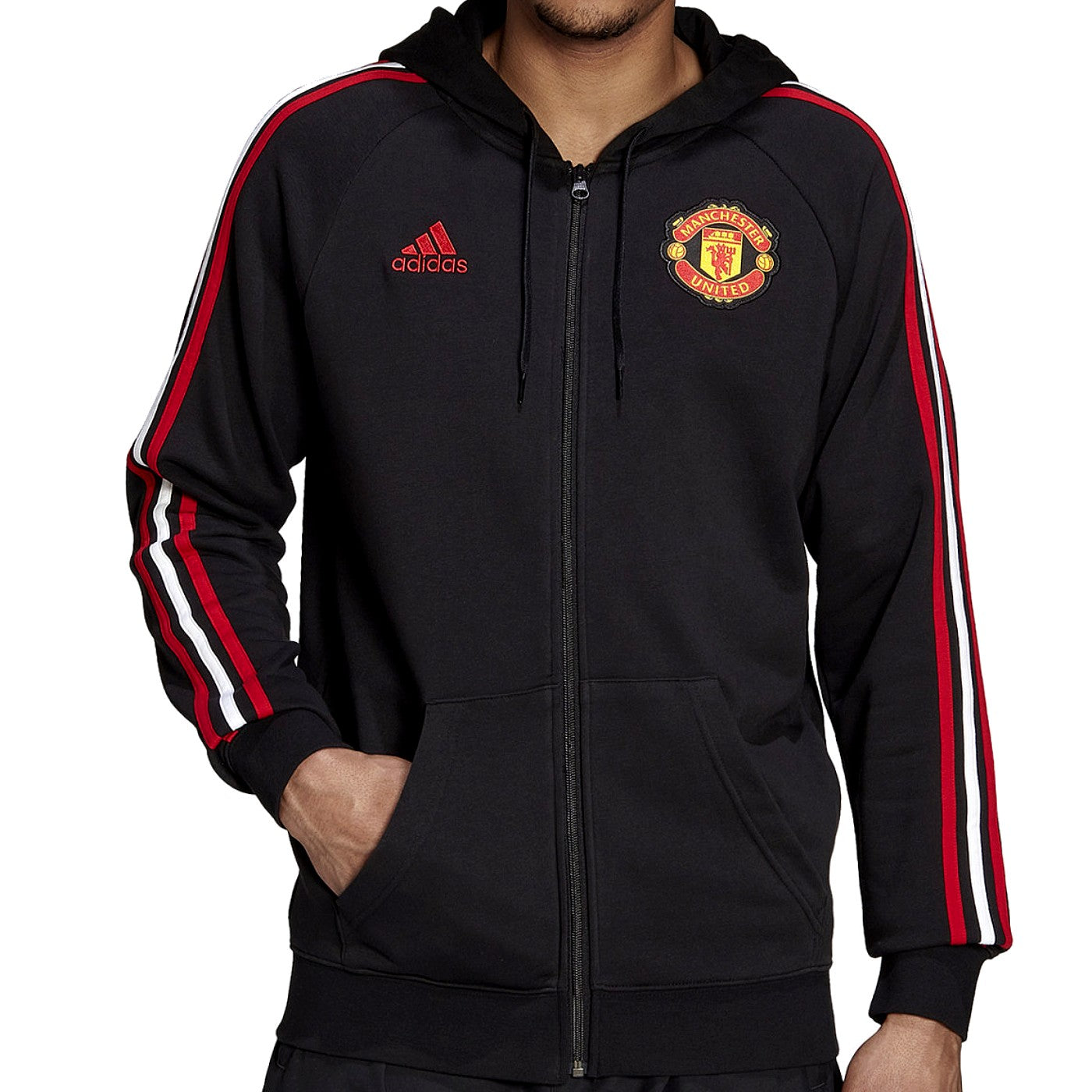 Manchester United Casual 3S black hooded 2022/23 - Adidas –