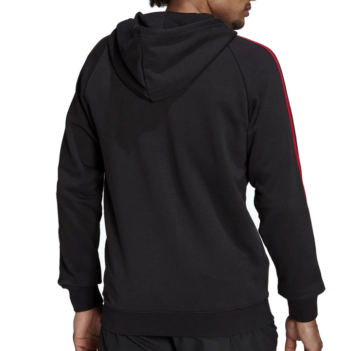 Manchester United Casual 3S black hooded tracksuit 2022/23 - Adidas