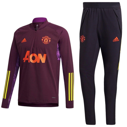 Manchester United training technical soccer tracksuit UCL 2020/21 - Adidas - SoccerTracksuits.com
