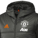 Manchester United soccer green bench padded jacket 2020/21 - Adidas - SoccerTracksuits.com