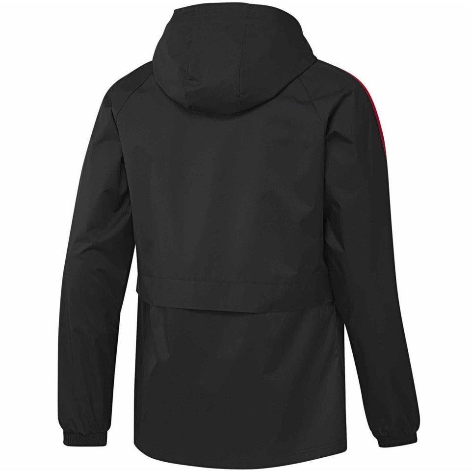 Manchester United soccer black training rain jacket 2018/19 - Adidas - SoccerTracksuits.com