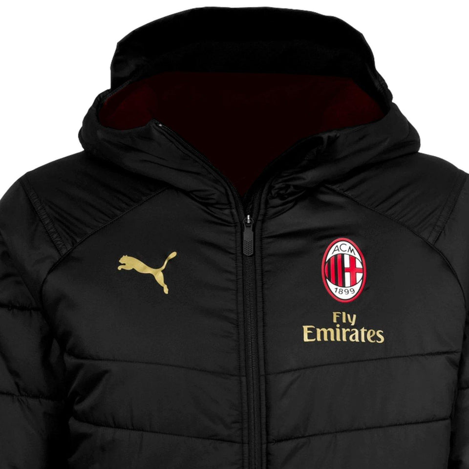 AC Milan training bench soccer padded jacket 2018/19 - Puma - SoccerTracksuits.com