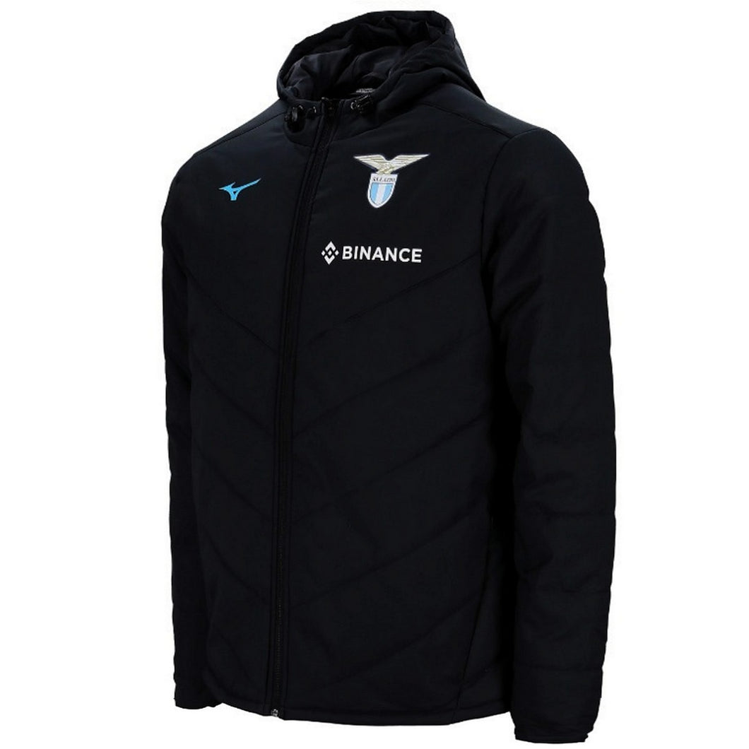 Mizuno Lazio bomber jacket in black featuring the Lazio logo and Binance branding