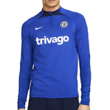 Chelsea training tracksuit 2022 2023 top in blue with Nike logo and Trivago sponsor branding