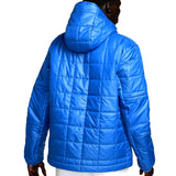 Back view of Nike France bomber jacket 2022 in vibrant blue, perfect for stylish warmth in all weather