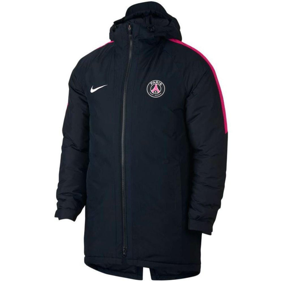 Paris Saint Germain soccer black bomber down jacket 2018/19 - Nike - SoccerTracksuits.com