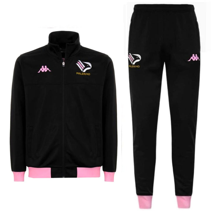 Palermo FC black presentation soccer tracksuit 2021 - Kappa