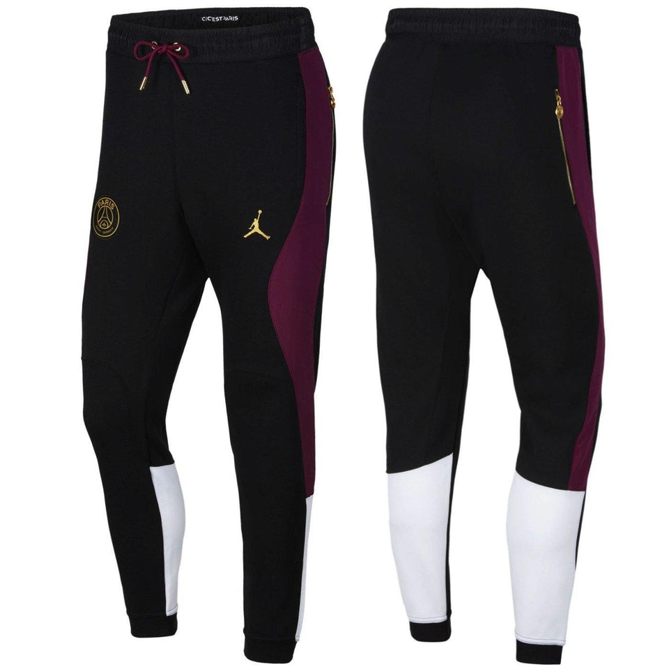 Jordan x PSG black Casual Fleece presentation tracksuit 2020/21 - Jordan - SoccerTracksuits.com