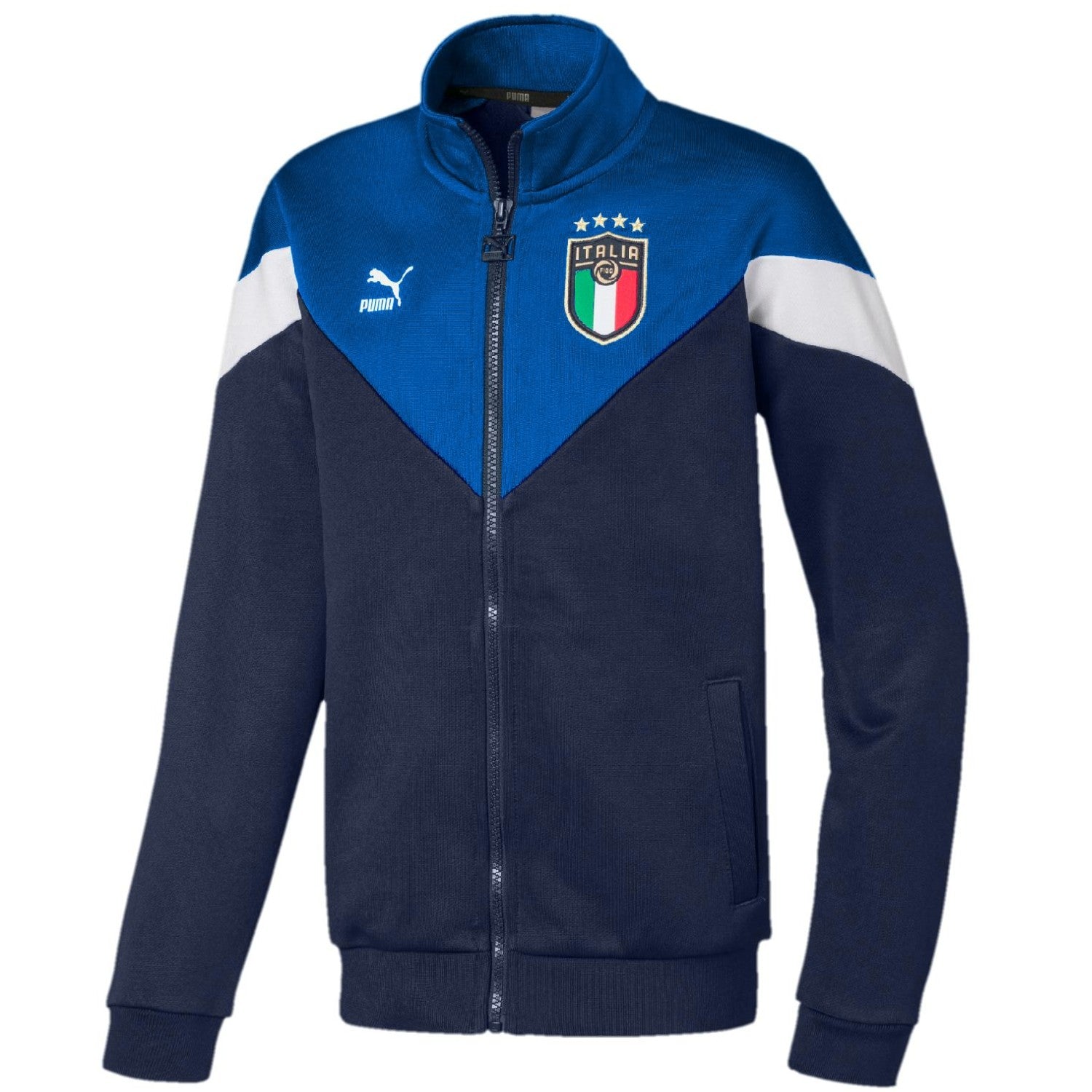 Kids Italy navy Iconic Fans presentation Soccer tracksuit 2020