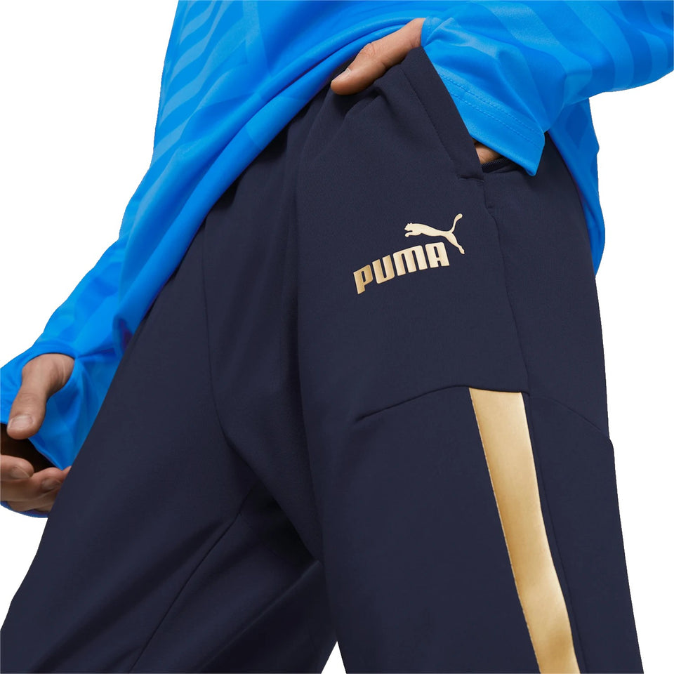 Close-up of Puma Italy pre-match training suit showcasing stylish design and logo detail