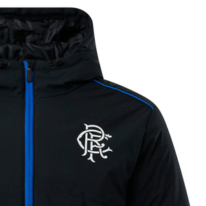 Rangers Glasgow black padded bench jacket 2022/23 - Castore