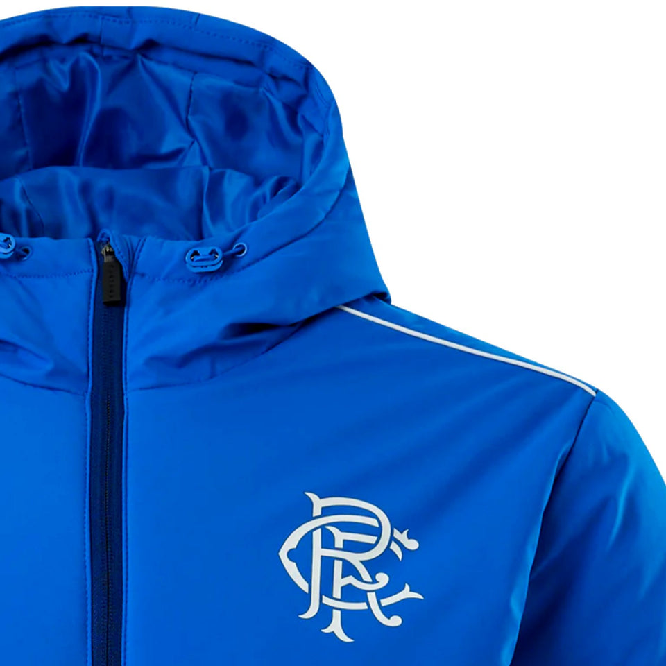 Rangers Glasgow blue padded bench jacket 2022/23 - Castore