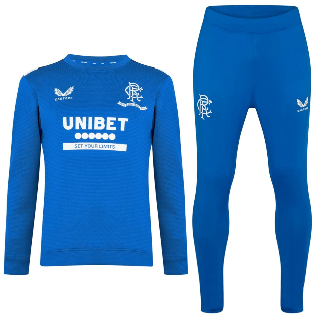 Rangers Glasgow royal blue training sweat tracksuit 2022 - Castore