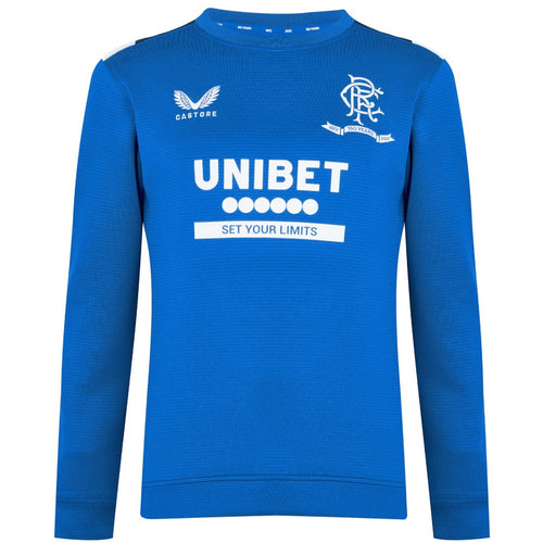 Rangers Glasgow royal blue training sweat top 2022 - Castore