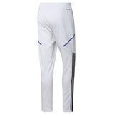 Back view of the Real Madrid white presentation tracksuit 2022 featuring sleek design and fit for fans