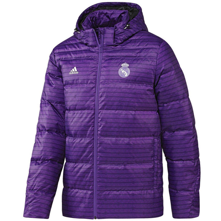 Real Madrid soccer purple training bench padded jacket 2016/17 - Adidas