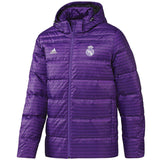 Real Madrid soccer purple training bench padded jacket 2016/17 - Adidas - SoccerTracksuits.com