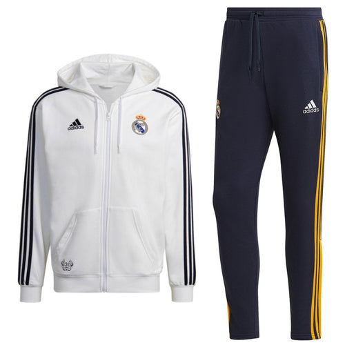 Real Madrid Casual 3S hooded presentation tracksuit 2022/23 - Adidas