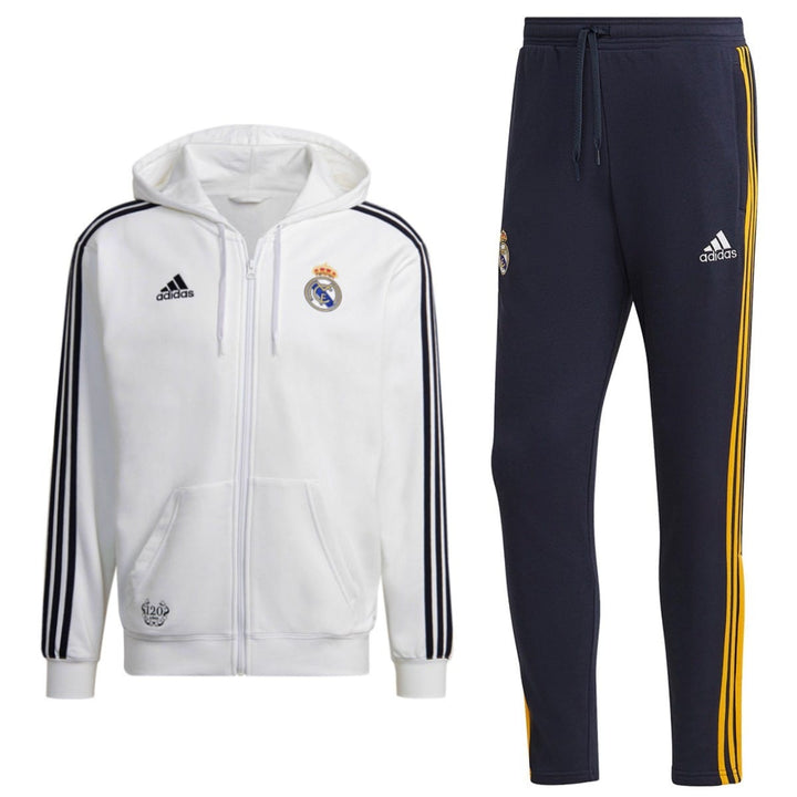 Real Madrid Casual 3S hooded presentation tracksuit 2022/23 - Adidas