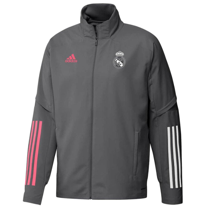 Real Madrid grey presentation soccer tracksuit 2020/21 - Adidas