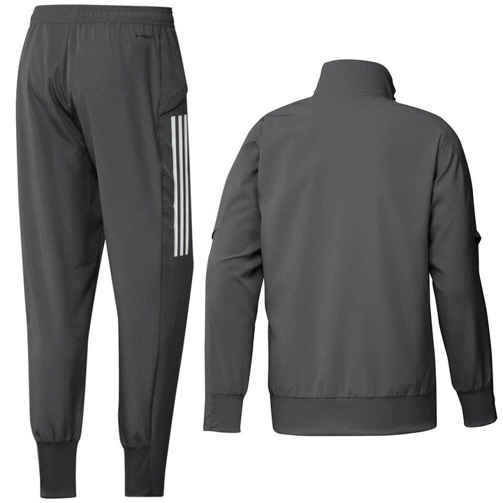 Real Madrid grey presentation soccer tracksuit 2020/21 - Adidas