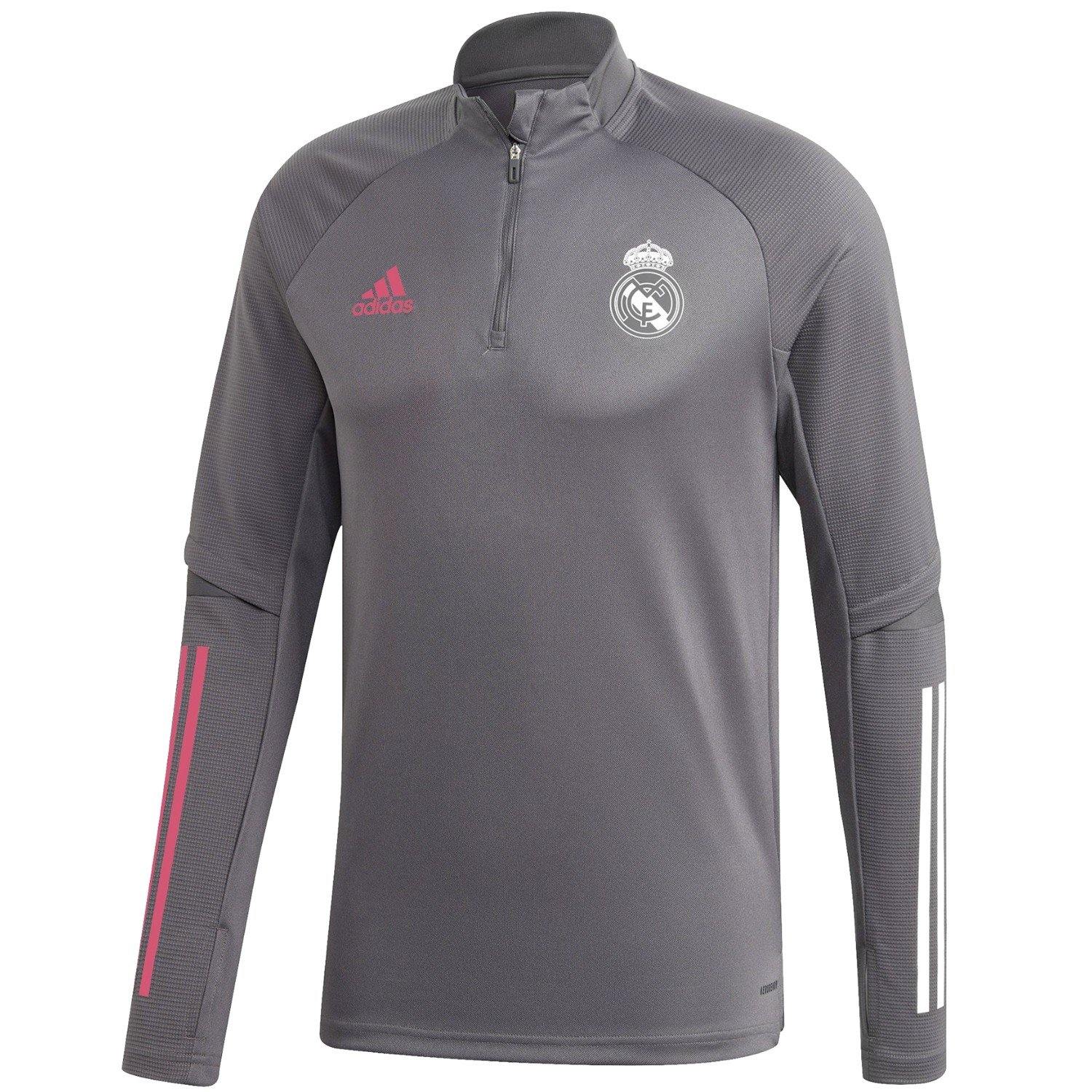 Real Madrid soccer grey technical training tracksuit 2020/21 Adidas