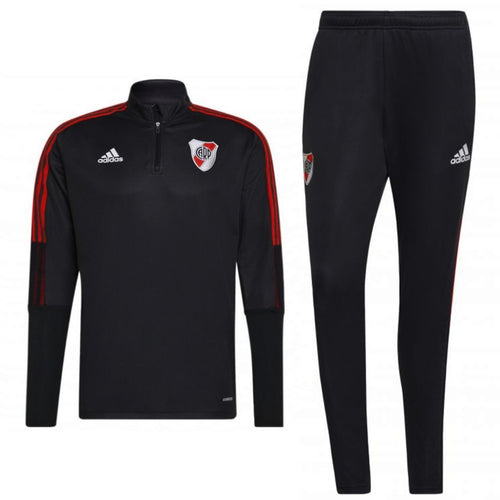 River Plate black training technical Soccer tracksuit 2021/22 - Adidas