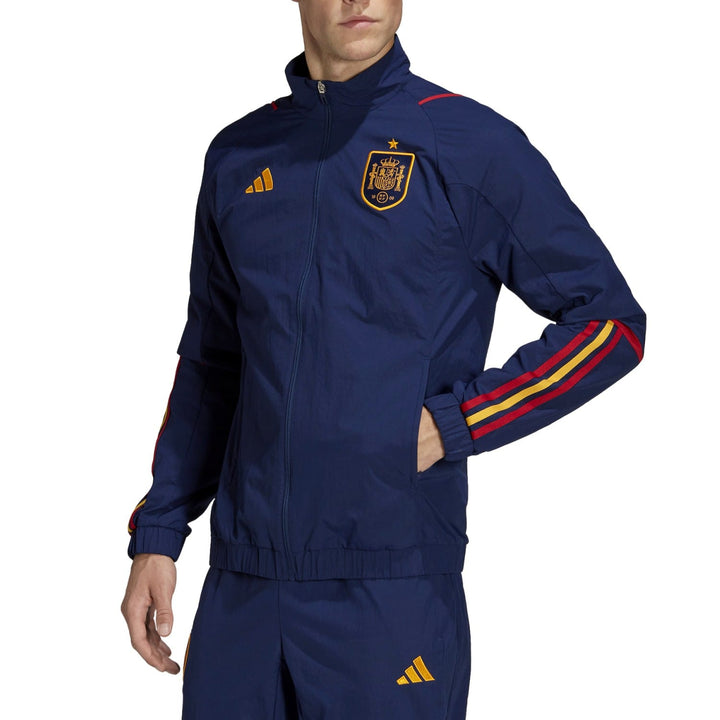 Spain navy presentation Soccer tracksuit 2022/23 - Adidas
