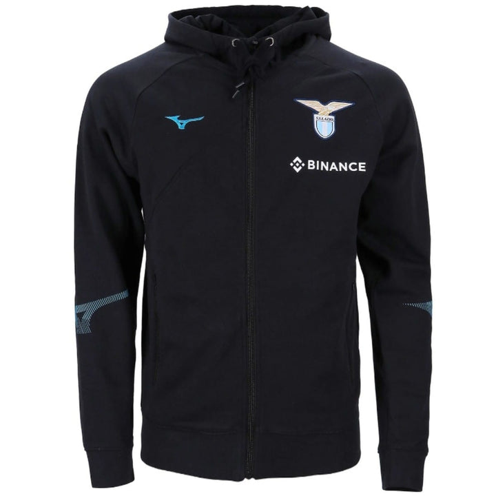 SS Lazio hooded cotton presentation tracksuit 2022/23 black - Mizuno