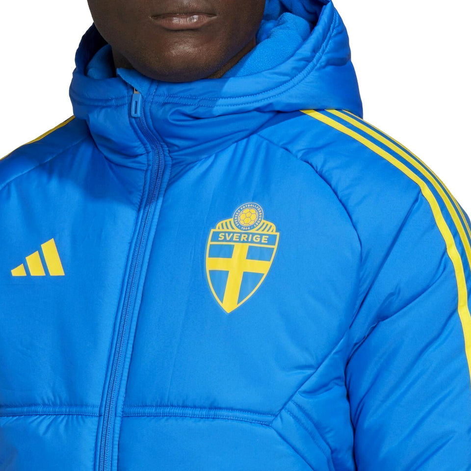 Sweden blue winter training bench jacket 2022/23 - Adidas