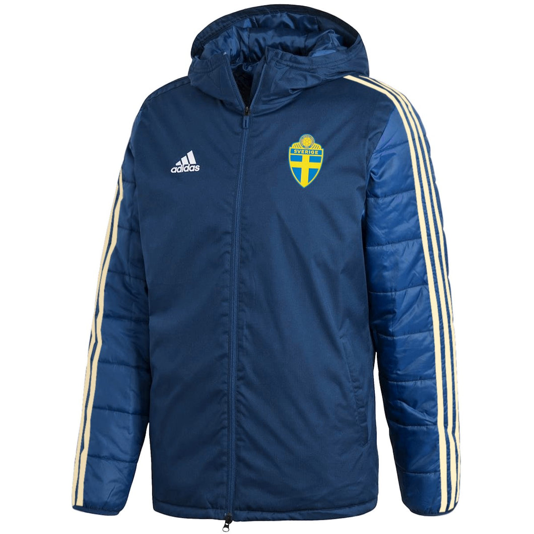 Sweden national team winter bench soccer jacket 2018/19 - Adidas