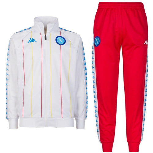 SSC Napoli Limited Edition casual soccer tracksuit 2018/19 white - Kappa - SoccerTracksuits.com