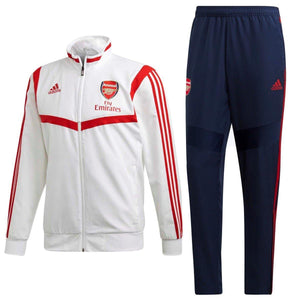 Arsenal presentation Soccer tracksuit white/navy 2020 - Adidas - SoccerTracksuits.com
