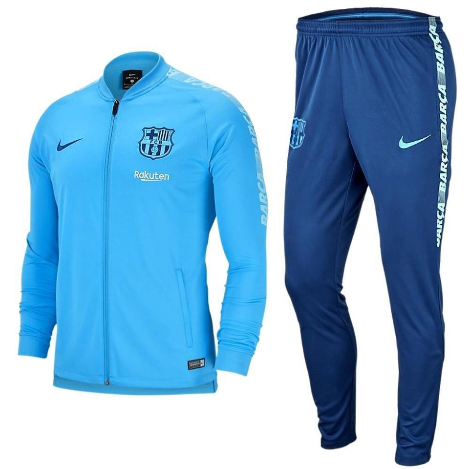 FC Barcelona soccer presentation Tracksuit light blue 2019 - Nike - SoccerTracksuits.com