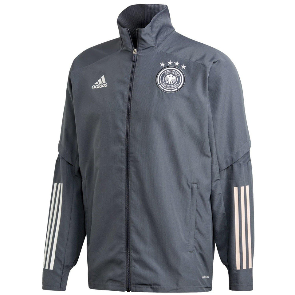 Germany grey presentation Soccer tracksuit 2020/21 - Adidas - SoccerTracksuits.com