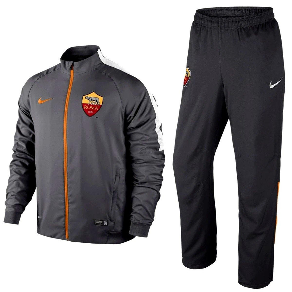 As Roma Grey Presentation Soccer Tracksuit 2015 - Nike - SoccerTracksuits.com