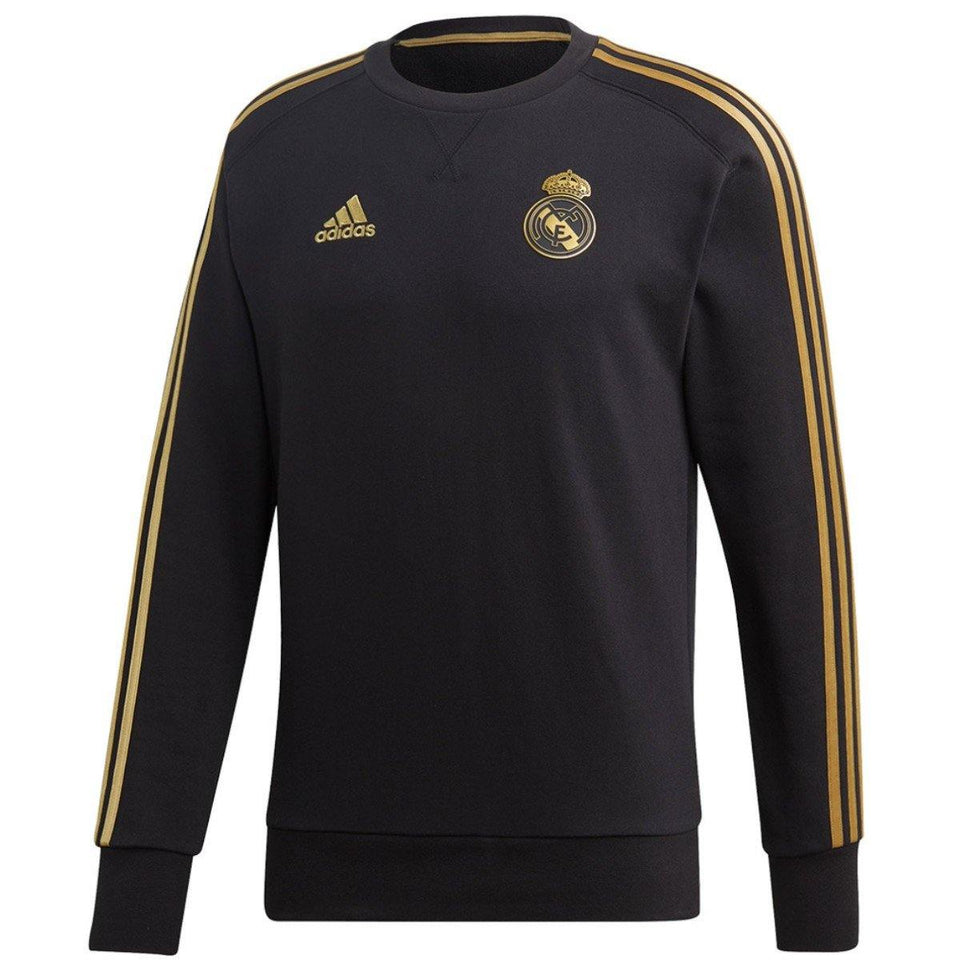 Real Madrid soccer black training sweat tracksuit 2019/20 - Adidas - SoccerTracksuits.com