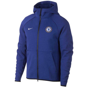 Chelsea FC Tech Fleece blue presentation soccer jacket 2019 - Nike - SoccerTracksuits.com