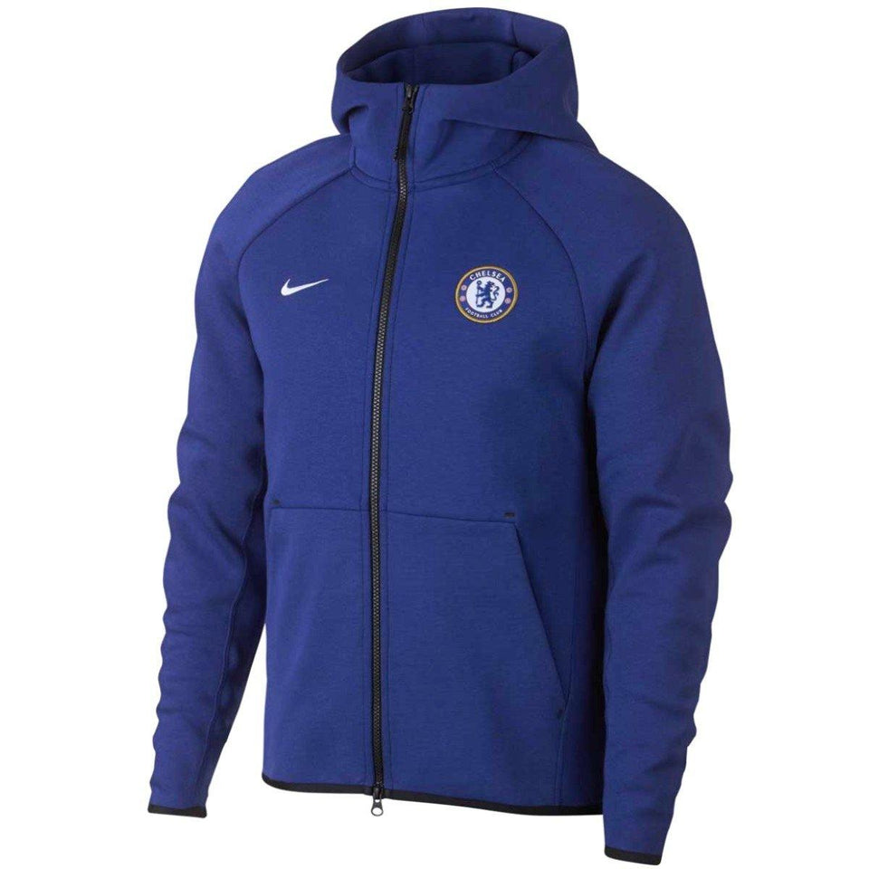 Chelsea FC Tech Fleece blue presentation soccer jacket 2019 - Nike - SoccerTracksuits.com