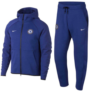 Chelsea FC Tech Fleece blue presentation soccer tracksuit 2019 - Nike - SoccerTracksuits.com